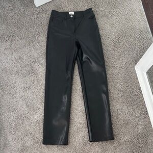 Aritzia Melina Wilfred Faux Black Leather Pants